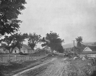 Na estrada para Echo Lake, White Mountains, New Hampshire, EUA, c1900.