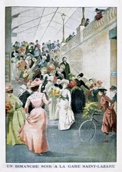 Uma noite de domingo na estação Saint Lazare, 1901
