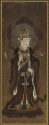 Um dos doze devas: Taishaku-ten Indra, final do século 15 e início do século 16.