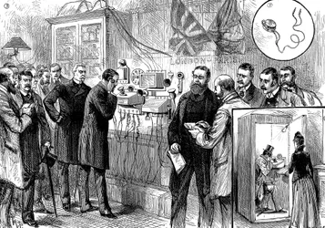 Abertura da linha telefônica anglo-francesa, 1891