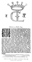 Ordem dos Senhores e Comuns sobre armas, 16431644, 1893