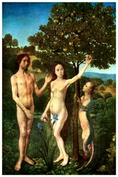Pecado original: a queda de Adão e Eva, c1467-1468 1956