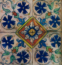 Azulejos holandeses ornamentais, influência italiana, c1600