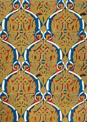 Ornamentos em painéis, Tribunal da Mesquita, 1907.
