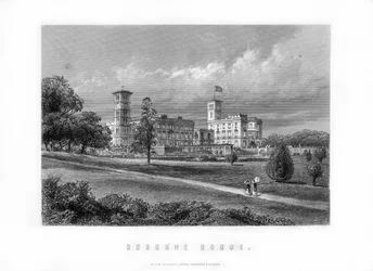 Osborne House, antiga residência real em East Cowes, Ilha de Wight, Inglaterra, 1899