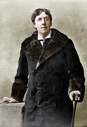 Oscar WiIde, escritor irlandês, humor e dramaturgo, c1890