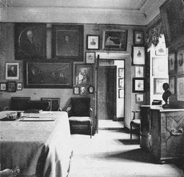 Ostafyevo Estate. A Sala Karamzin, final do século XIX