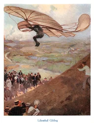 Otto Lilienthal, aeronauta alemão, início do século XX