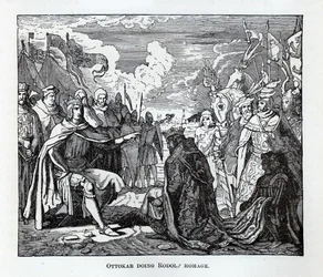 Ottokar presta homenagem a Rudolf, 1882