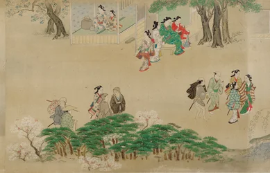 Passatempos ao ar livre, período Edo, 1615-1868.