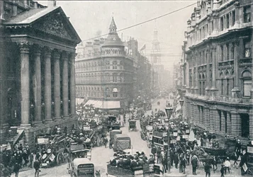 Fora da Mansion House, cidade de Londres, 9h, c1901 1901