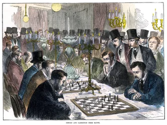 Jogo de xadrez de Oxford e Cambridge, século XIX