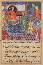Página de Contos de um Papagaio Tuti-nama: página de texto, c. 1560.