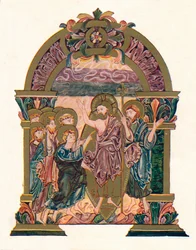 Página do Benedictional of St. Ethelwold, c970, 1902