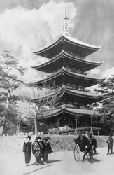 Pagode, Nara, Japão, final do século XIX ou início do século XX