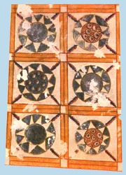 Decoração de teto pintado na Cripta de Stasovsky, Bósforo cimério, Kerch, 1928.