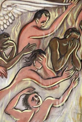 Pintura. O Julgamento Final. Inferno, Aneho, Togo...