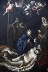 Pintura em Chiesa del Carmine, Martina Franca, Apúlia : Cristo demitido da cruz, Martina Franca, Itália