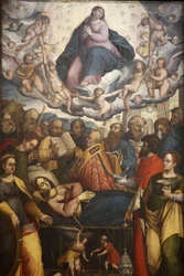 Pintura na igreja de San Francesco, Gallipoli, Apúlia : A morte de Maria, Gallipoli, Itália