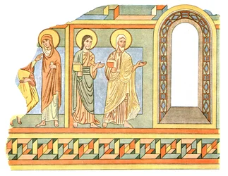 Pintura na nave da Igreja Tybjerg, Condado de Praesto, Dinamarca, 1928.