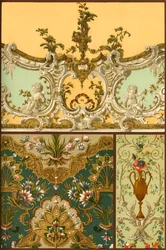 Pintura, tapeçaria em couro, ornamentos em estuque, França e Alemanha, séculos XVII e XVIII, 1898.