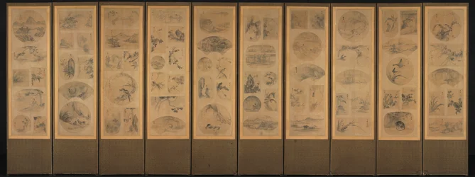 Pintura de cem temas, final de 1800.