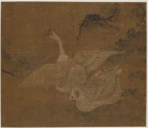 Par de gansos domésticos, possivelmente dinastia Ming, 1368-1644.