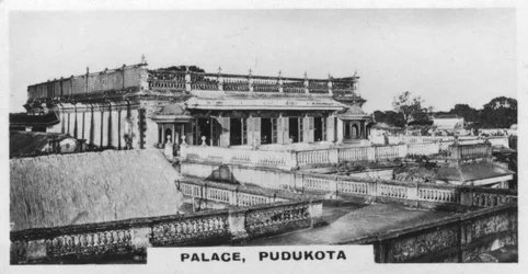 Palácio, Pudukottai, Tamil Nadu, Índia, c1925