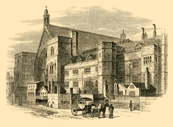 Pátio do palácio no século XVIII, 1881.