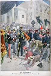 Pânico no funeral do rei Humberts, Roma, 1900