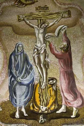 Paris, França Mosaico da Igreja de Saint-Antoine de Padoue, Paris, França