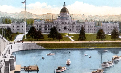 Edifícios do parlamento, victoria, columbia britânica, canadá, c1900s