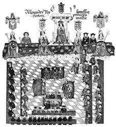 Parlamento de Eduardo I, século XIII, c1905