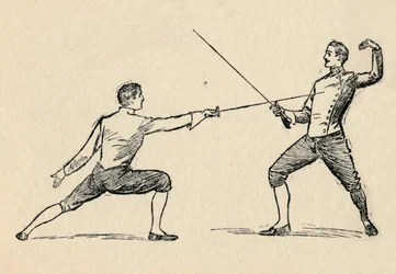 Parry em Tierce - Esgrima, 1912
