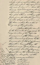 Parte da carta datada de 31 de dezembro de 1806 de Lloyds ao Almirantado, 1928