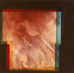 Parte do Grand Canyon, Marineris Vallis, em Marte, 1976