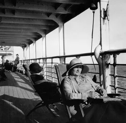 Passageiros em um cruzeiro da Cunard Line para as Índias Ocidentais, janeiro a março de 1931