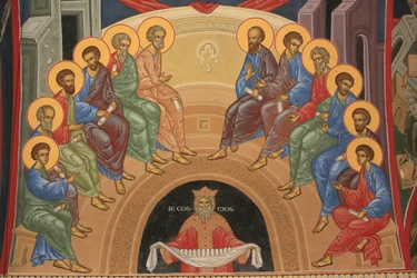 Pentecostes. Igreja ortodoxa de Saint-Antoine-le-Grand Saint-Laurent-en-Royans França