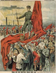 As pessoas do mundo recebem o Exército Vermelho de Trabalhadores, 1919
