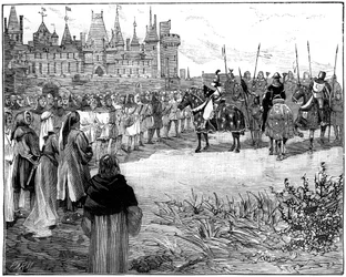 Filipe, a Feira, revendo cinco mil parisienses prontos para portar armas, c1285-1314 1882-1884