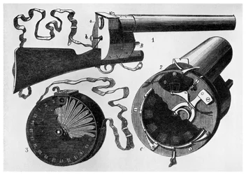 Arma fotográfica projetada por Etienne Jules Marey, 1882 1956
