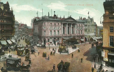 Piccadilly Circus, Londres, final do século XIX e início do século XX.