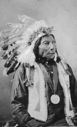Piquete, dakota, sioux, norte-americano, planícies, indianas, c1900