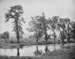 Vista pitoresca perto de Schooleys Mount, Nova Jersey, c1897.