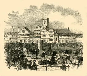 Local de execução em Old Smithfield, c1872.