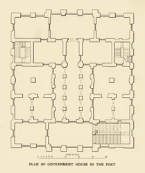 Plano da Casa do Governo no Forte, 1925.