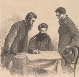 Planejando a captura de Booth e Harold, 1865.