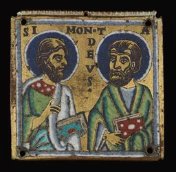 Par de placas: Simon e Thaddaeus e Thomas e Matthew, c. 1160.