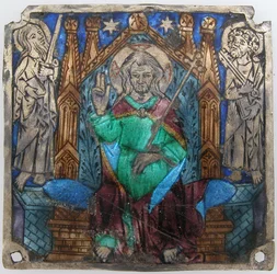 Placa com Cristo em Majestade, Catalão, século XIV.