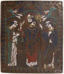 Placa com São Guilherme de Bourges, francês, ca. 1218-25.